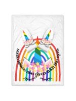 Rainbow Unicorn Valentines Day Sleeve Blankets